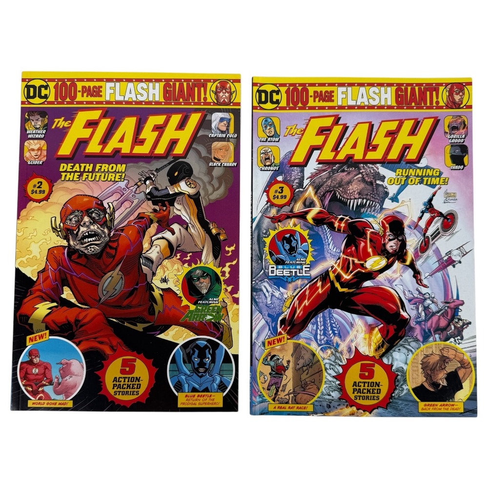 DC 100 Page Flash Giant DC Comic Books Issues 2 and 3 Blue Beetle Green Arrow